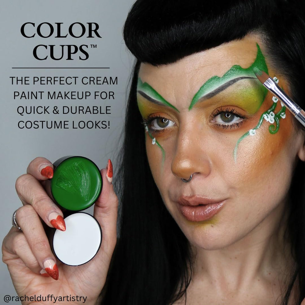 Mehron Color Cups noir, maquillage de scène au pigment riche.