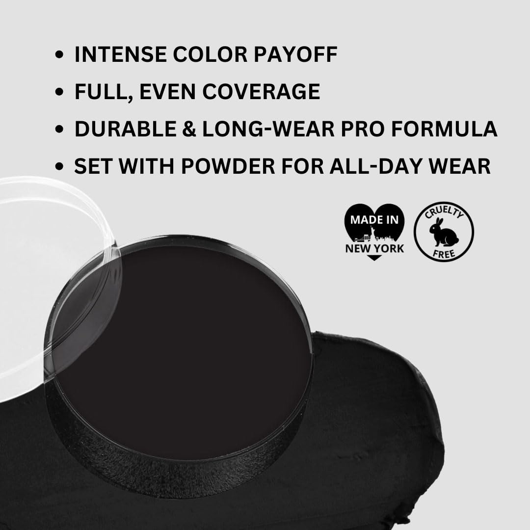 Mehron Color Cups noir, tenue longue durée sous les feux.