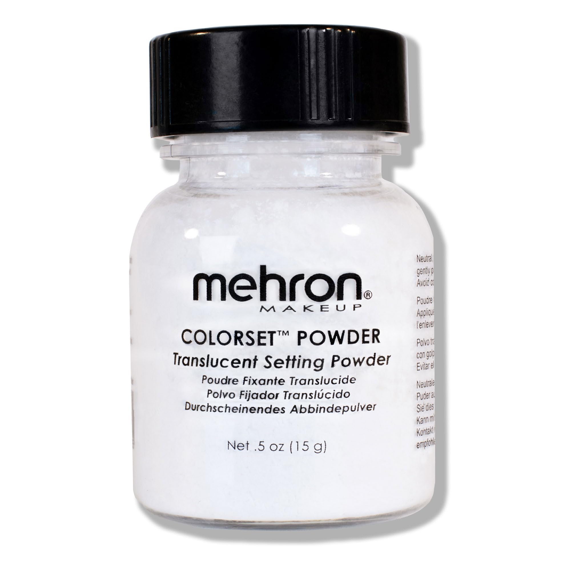 Mehron Colorset Poudre translucide, fixant le maquillage avec un fini mat