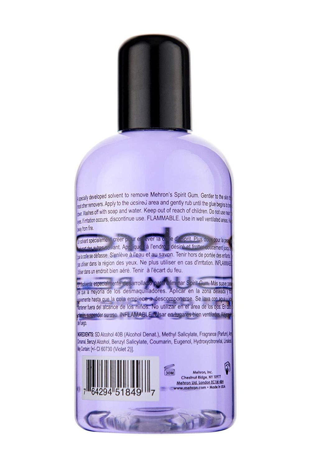 Application facile sur la peau pour enlever l adhésif Spirit Gum sans résidu