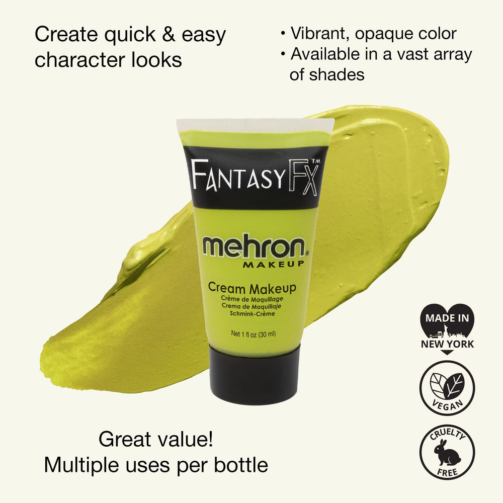 Mehron Fantasy FX Ogre Vert: démonstration d’application sur le corps pour un look intense.