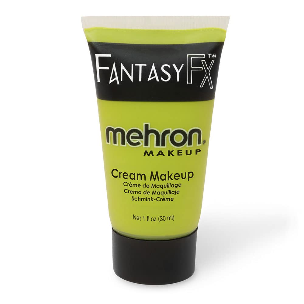 Mehron Fantasy FX Ogre Vert: bouteille 30 ml idéale pour application rapide sur le visage.