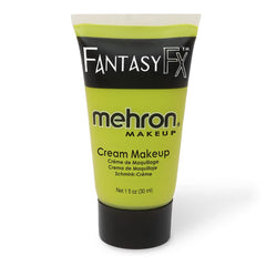 Mehron Fantasy FX Ogre Vert: bouteille 30 ml idéale pour application rapide sur le visage.