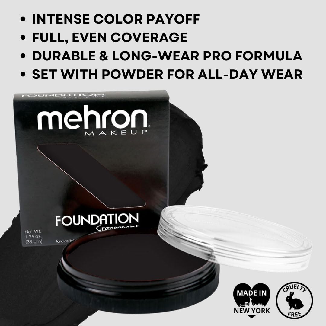 Mehron Greasepaint texture crèmeuse pour une application fluide sur scène.