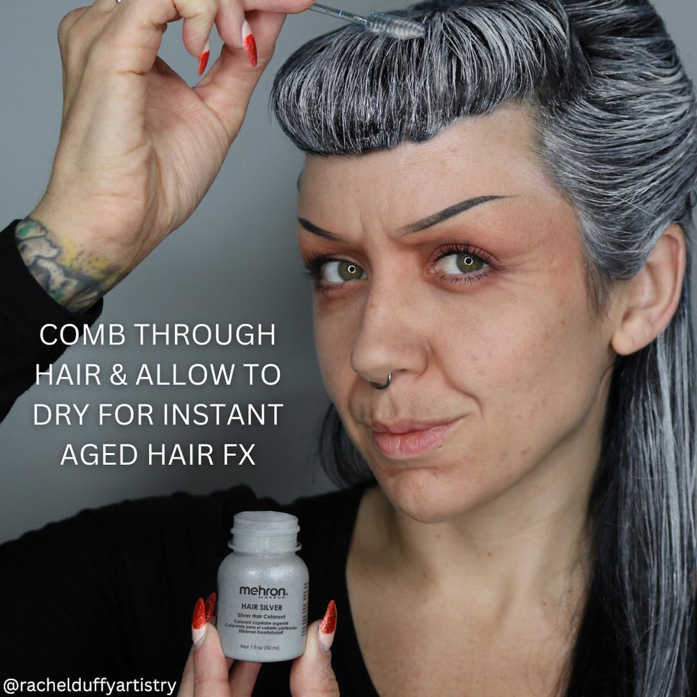 Mehron Hair White – application rapide pour un look instantané.