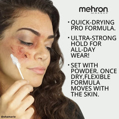 Mehron latex liquide effet zombie avec texture décomposée.
