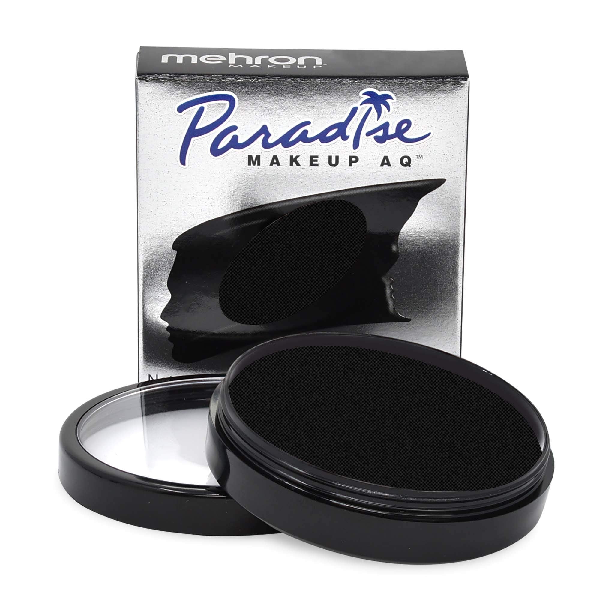 Mehron Paradise AQ Pro noir, bouteille prête à l’emploi pour le maquillage.