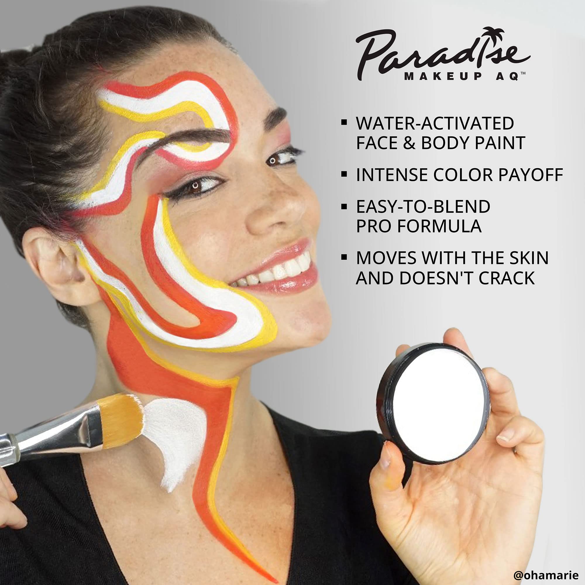 Mehron Paradise Makeup AQ Pro Beach Berry – finis mats et coloris variés, des bases aux effets métalliques.