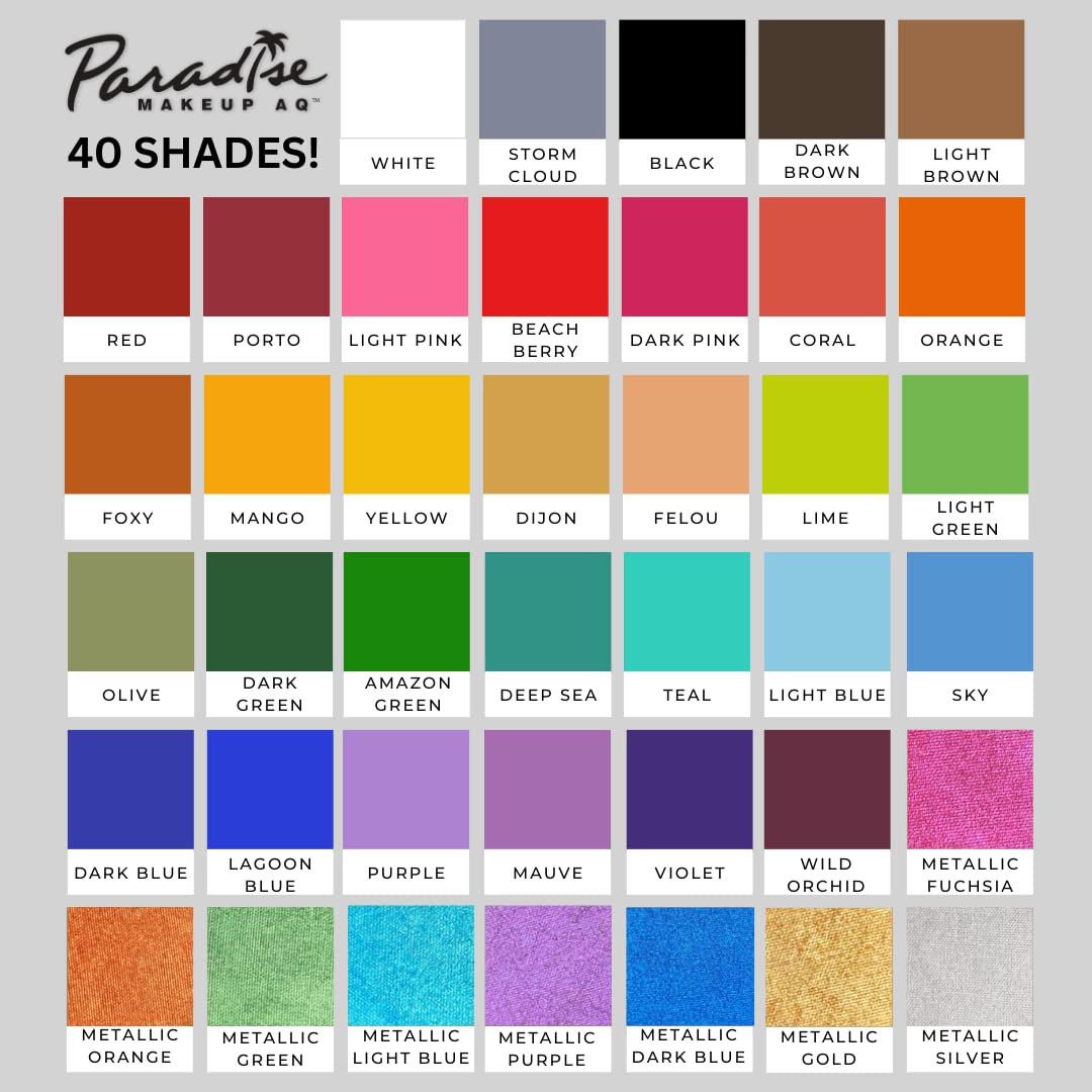 Mehron Paradise Makeup AQ Pro Beach Berry – gamme de couleurs pour scène artistique et performances expressives.