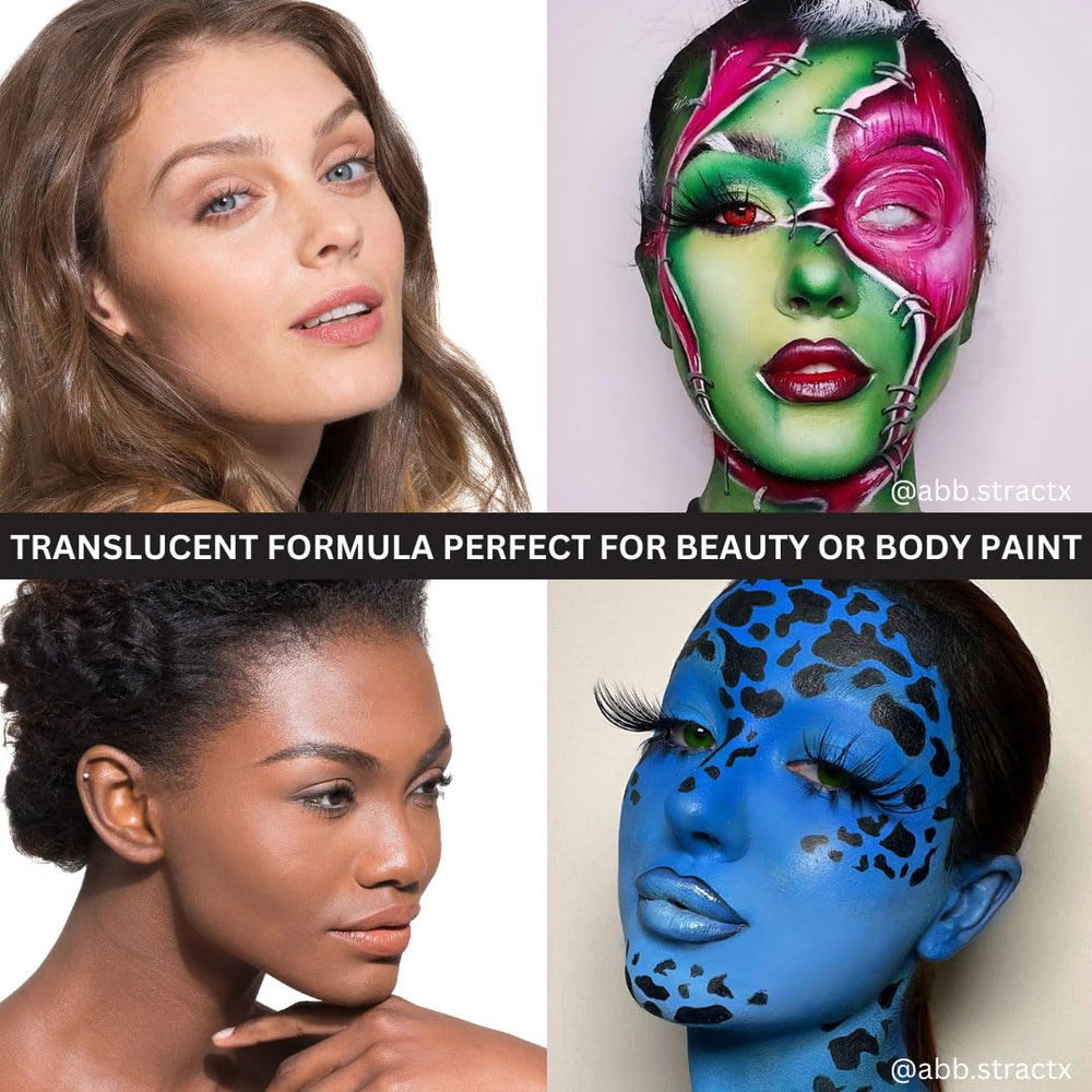 Format compact Mehron, idéal pour retouches en déplacement.