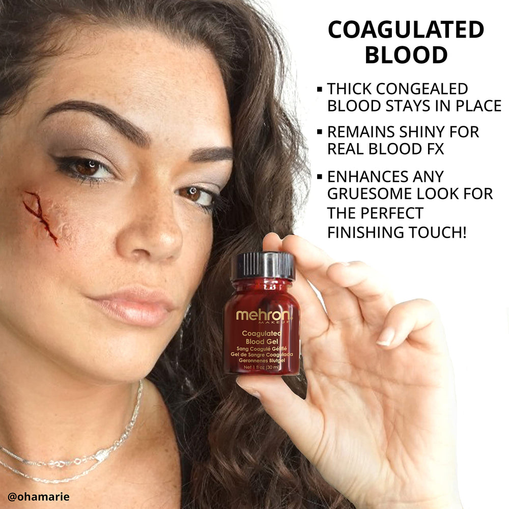 Mehron SANG COAGULÉ GEL : maintien de la forme pour plaies épaisses.
