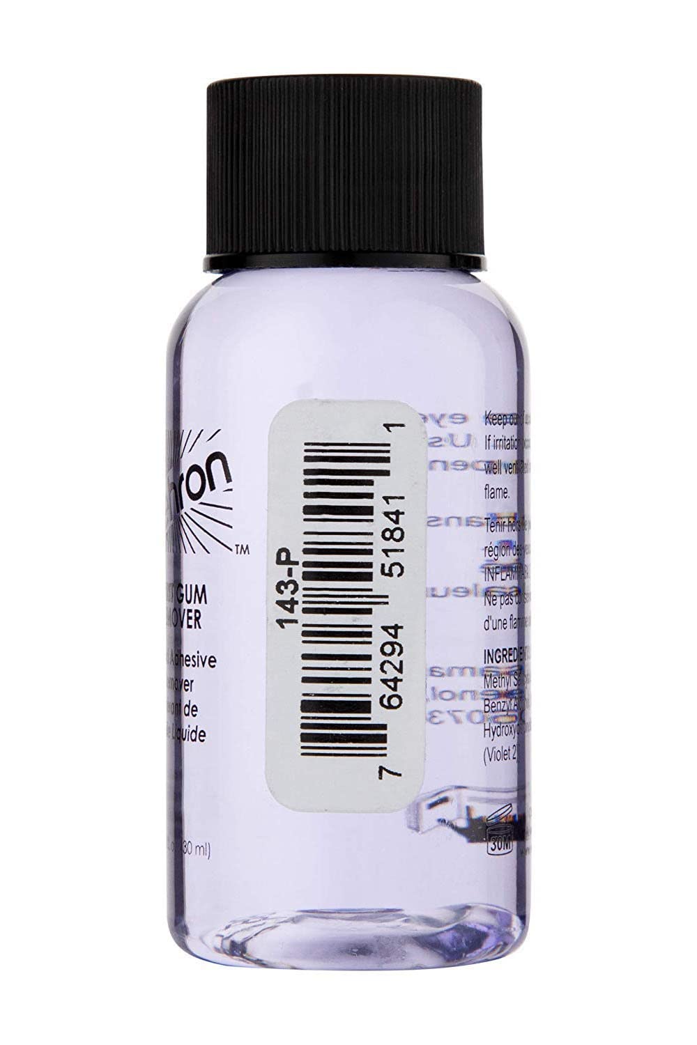Mehron Spirit Gum Remover en action, dissout l’adhesif sans agresser la peau