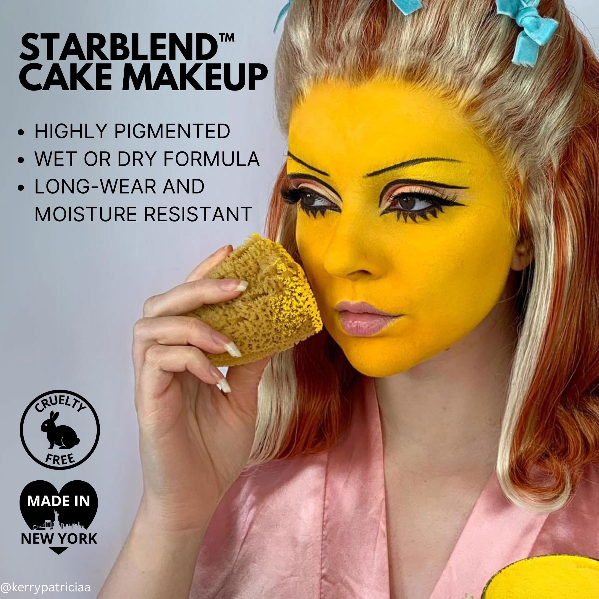 Mehron StarBlend Cake – résiste à la sueur et ne laisse pas de traces.