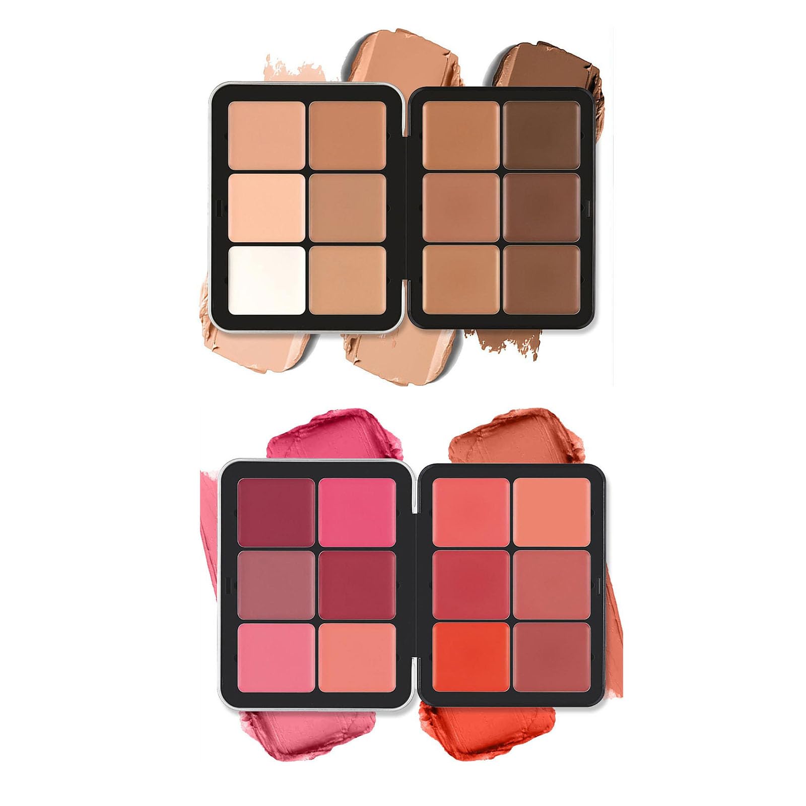 MeiPlumLai Correcteur crème, palette 12 couleurs, corrige les cernes et sculpte l’ovale du visage.