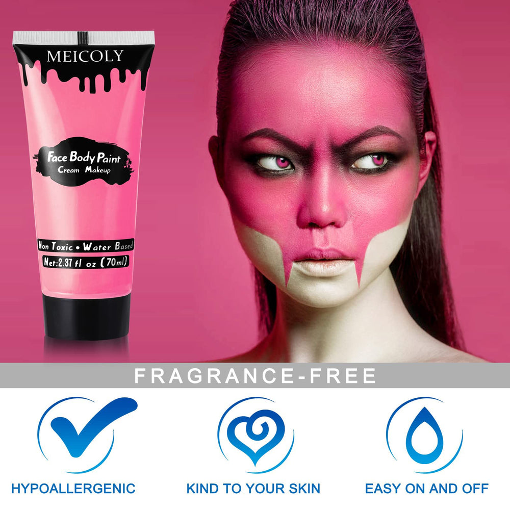 MEICOLY application pinceau rose facilite l'application fluide sur peau et corps.