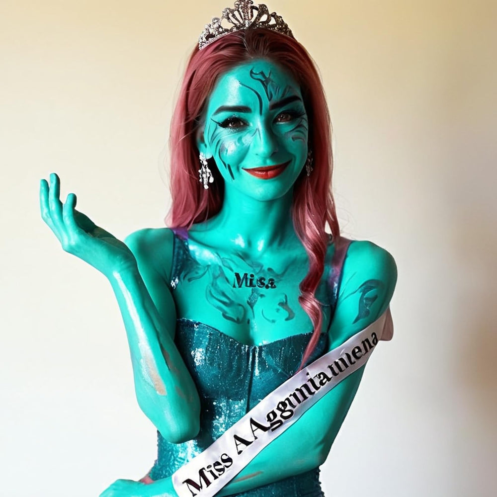 MEICOLY teinte bleu-vert pour visage, cosplay et effets spéciaux, couleur intensive.