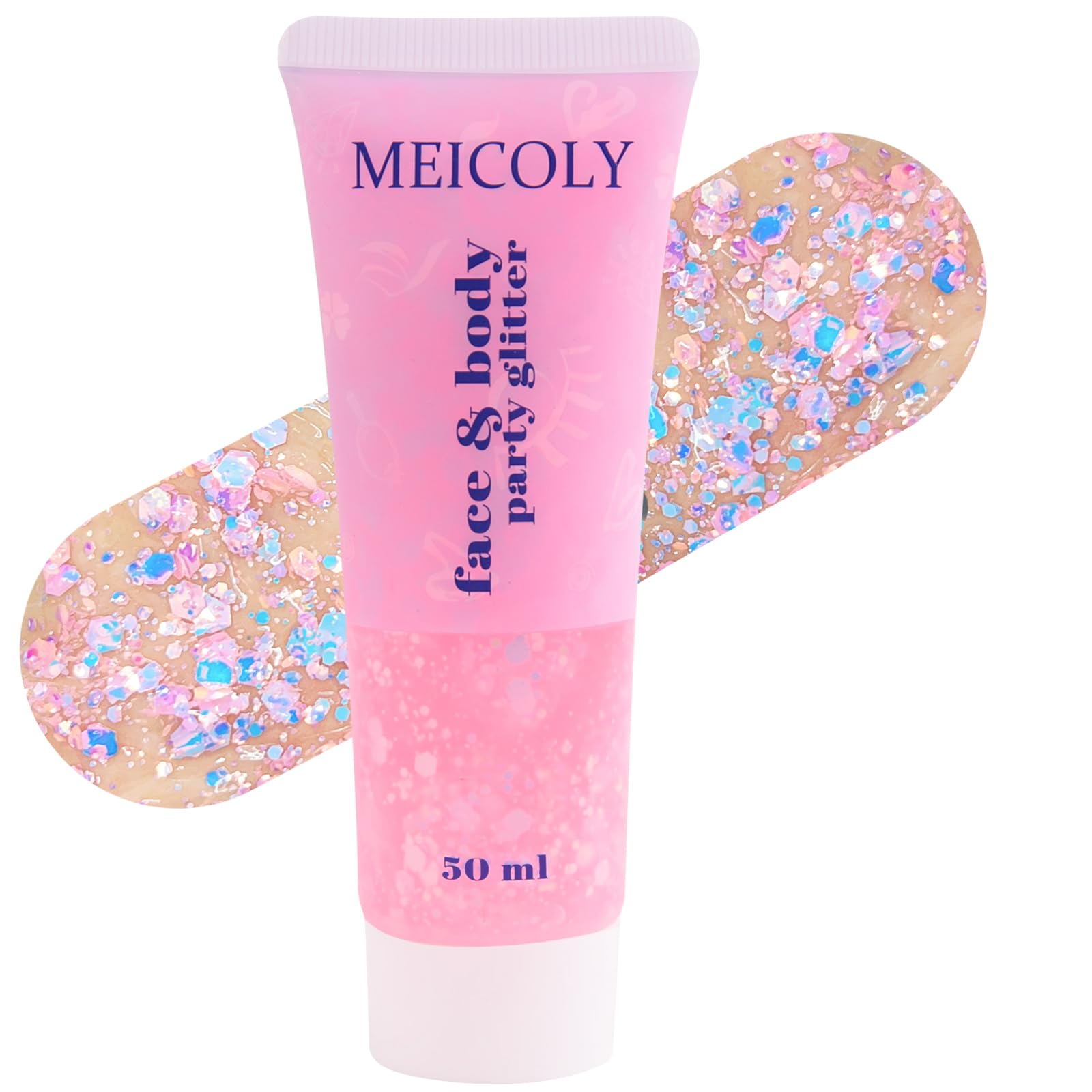 MEICOLY Chameleon Rose Bébé – bouteille de paillettes changeantes pour un effet spectaculaire