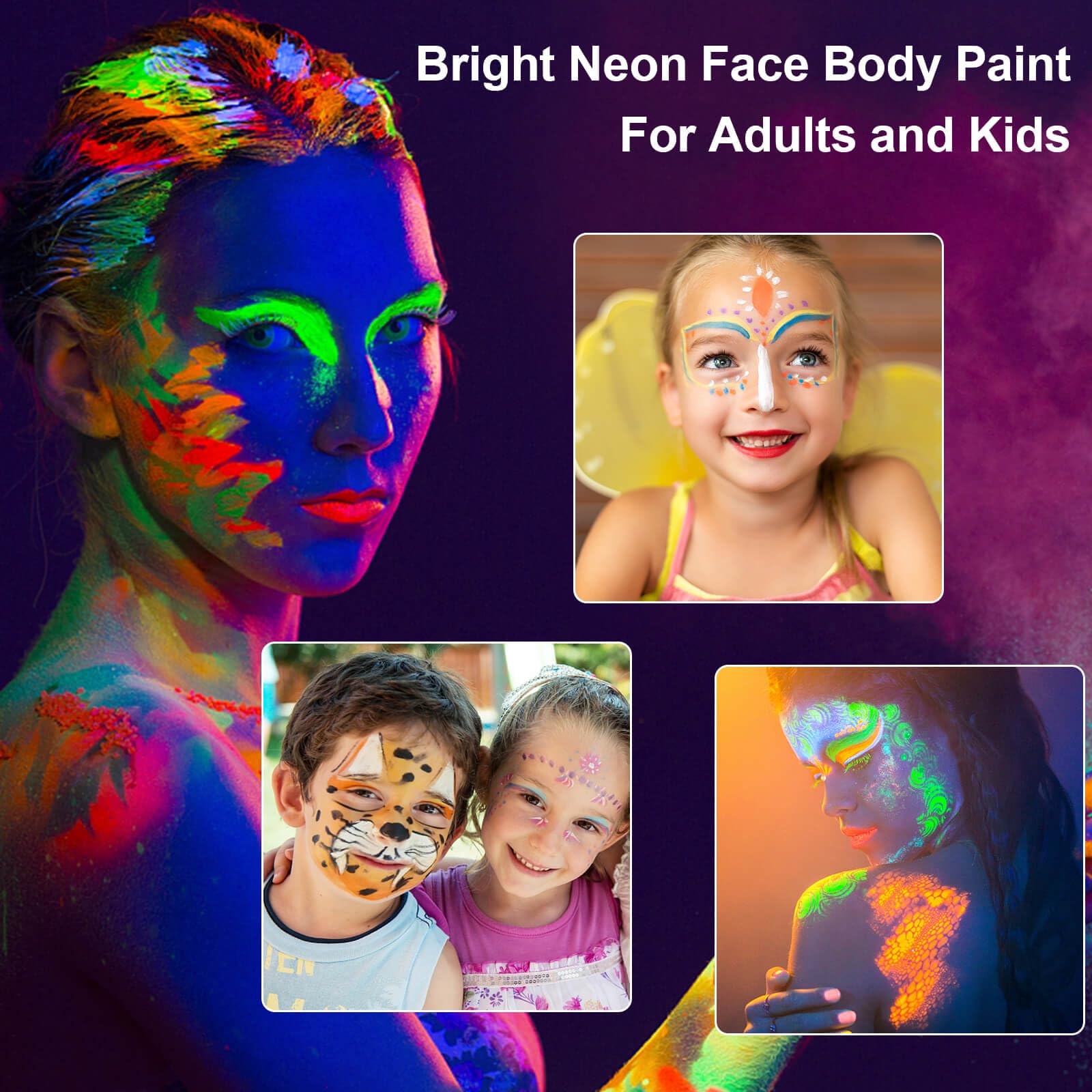 MEICOLY crayon néon pour yeux UV, effet fluorescent