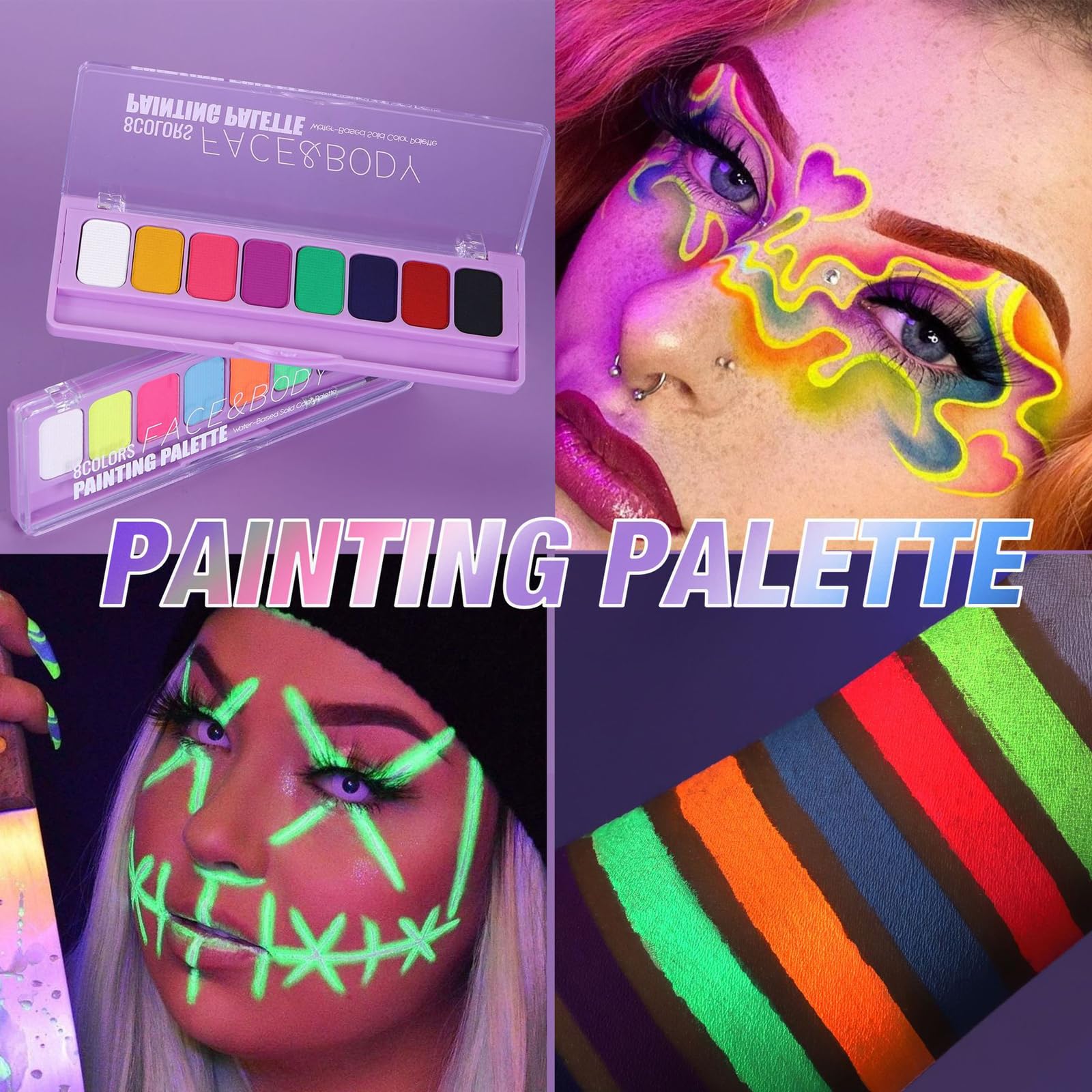 MEICOLY pack01 palette activeeau démonstration des teintes lumineuses.