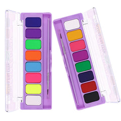 MEICOLY palette activée à l'eau ouverte, présentation des teintes disponibles pour le maquillage.