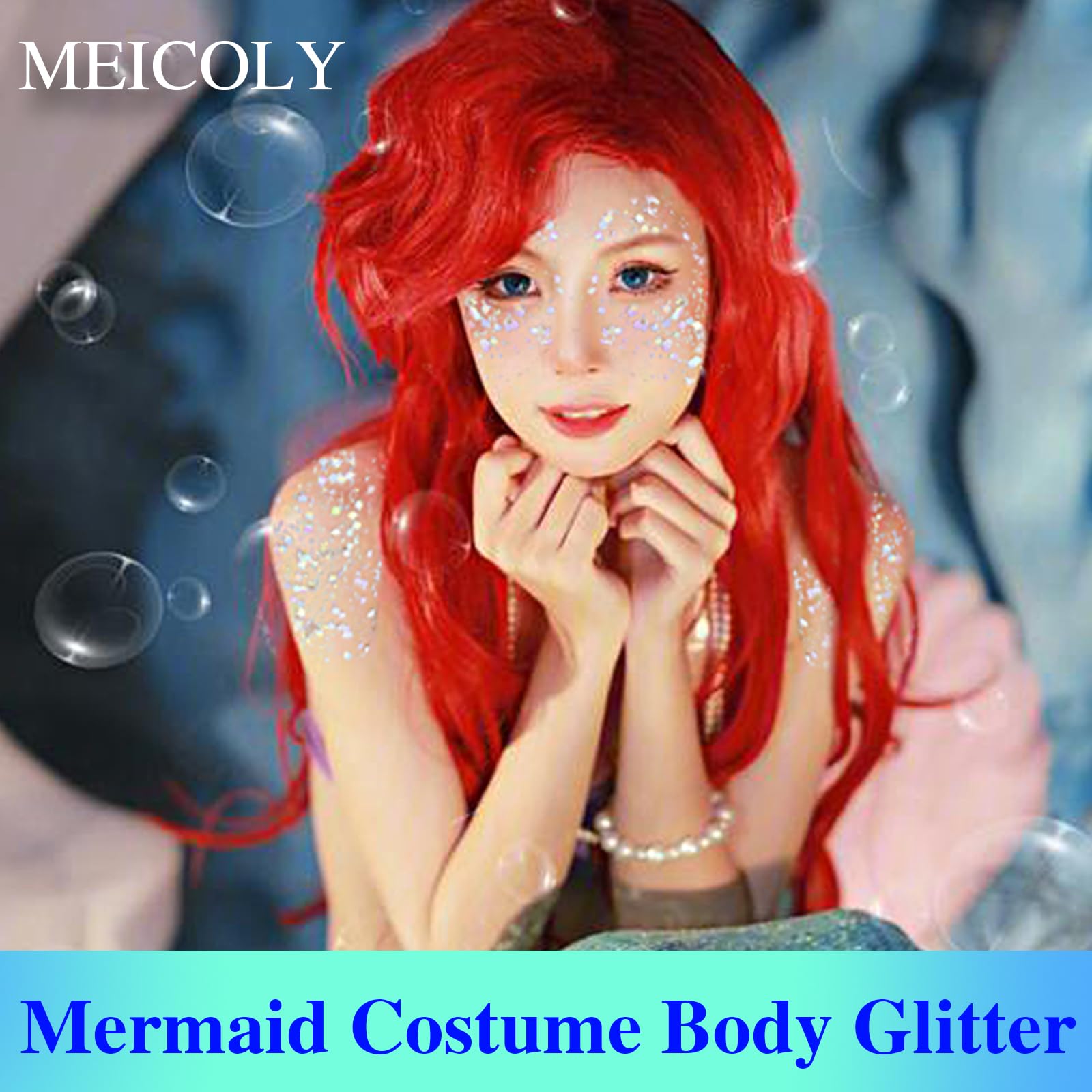 MEICOLY Glitter corps iris arc-en-ciel, brillance spectaculaire pour photos et performances.