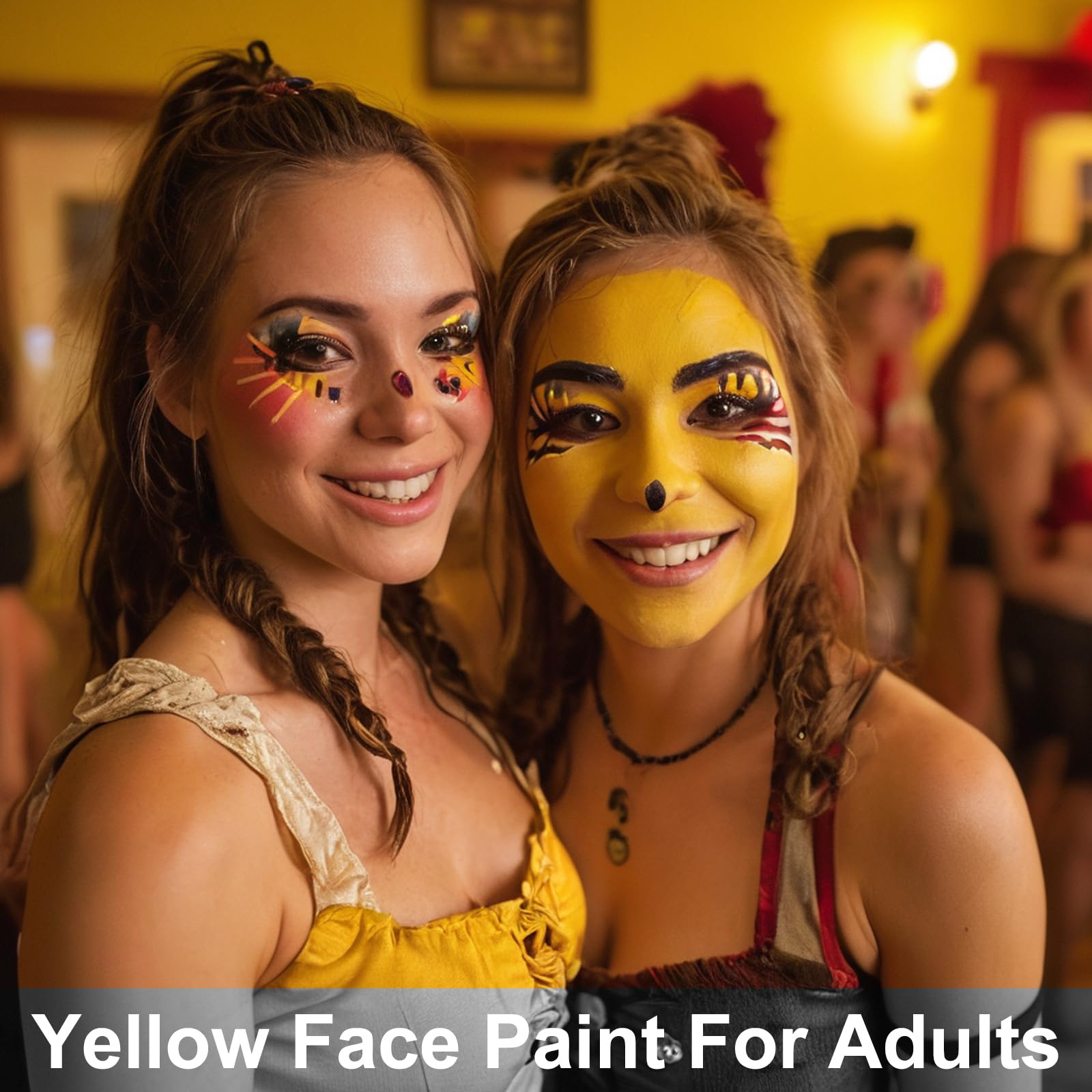 MEICOLY stylo jaune Halloween look, look audacieux et rapide à retirer.
