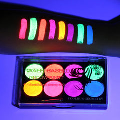 MEICOLY palette visage néon lumineuse pour maquillage sous UV