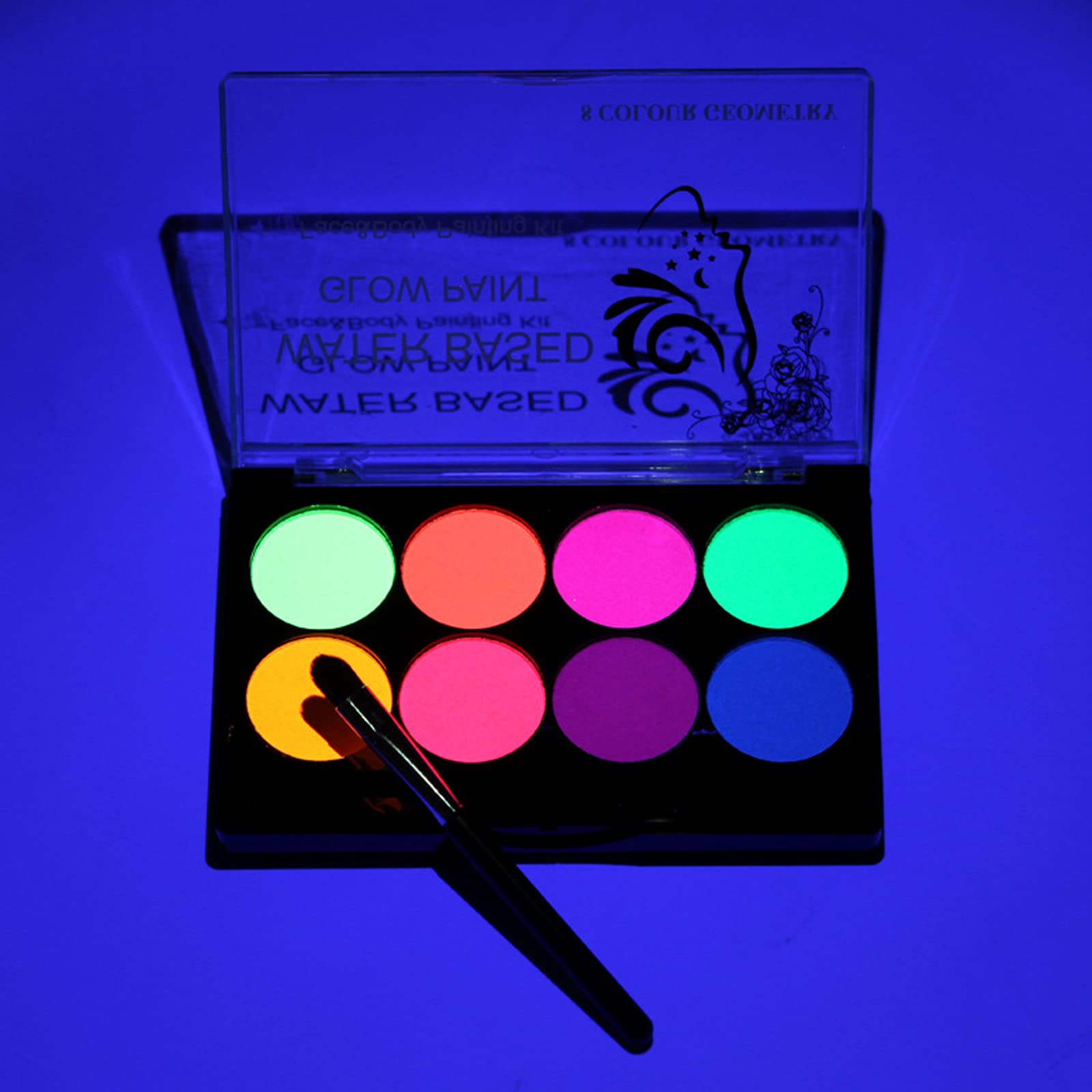 MEICOLY packaging clair et kit maquillage néon pratique