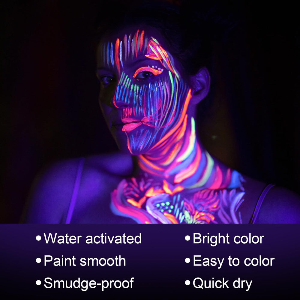MEICOLY pigments néon pour visage et corps sous UV