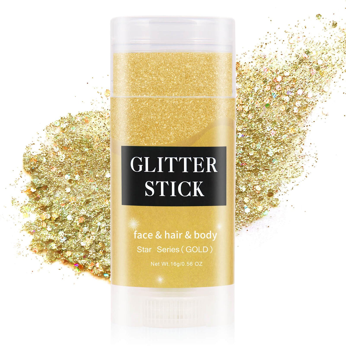 MEICOLY Glitter Visage Or: éclat durable pour soirée festive.