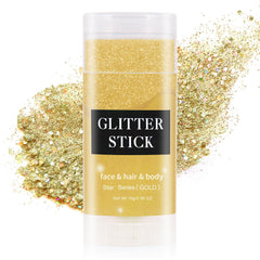 MEICOLY Glitter Visage Or: éclat durable pour soirée festive.