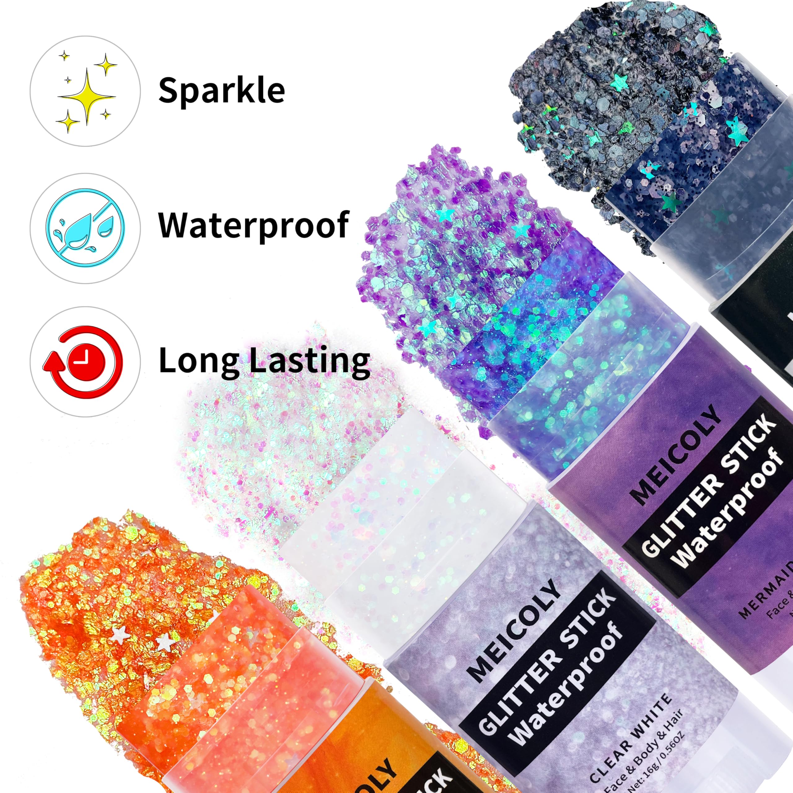 MEICOLY poitrine orange paillettes pour un fini lumineux et subtil.