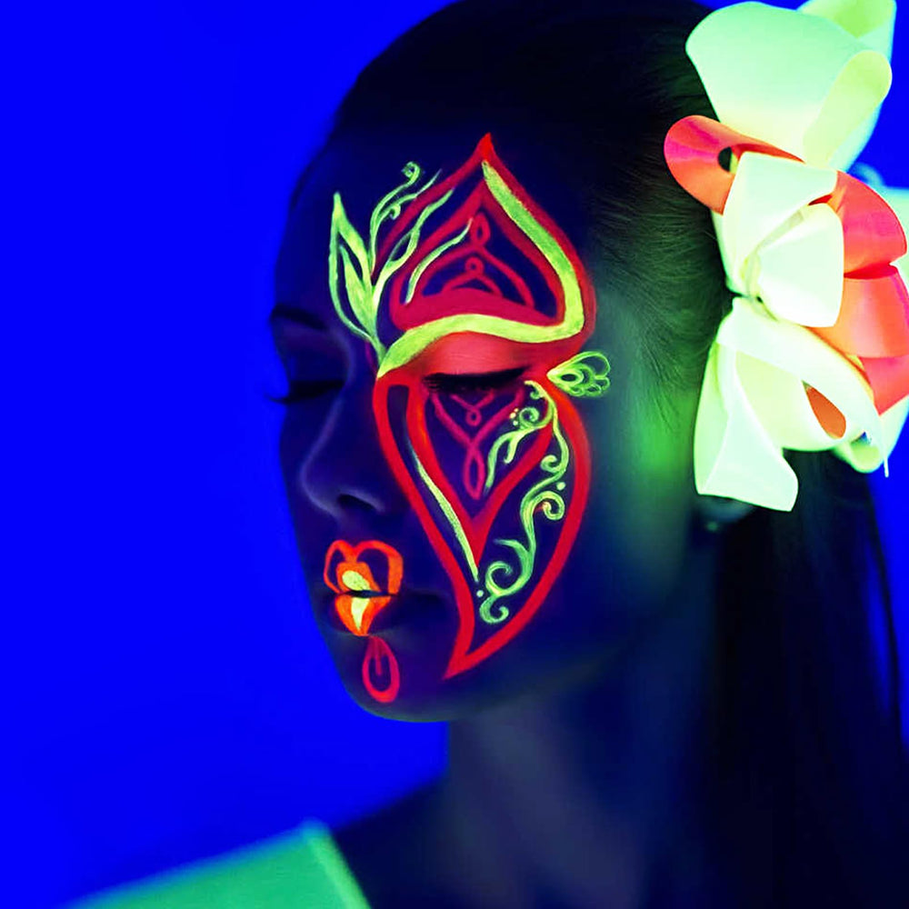 Meicoly Glow UV: idéale pour fêtes, concerts et déguisements.