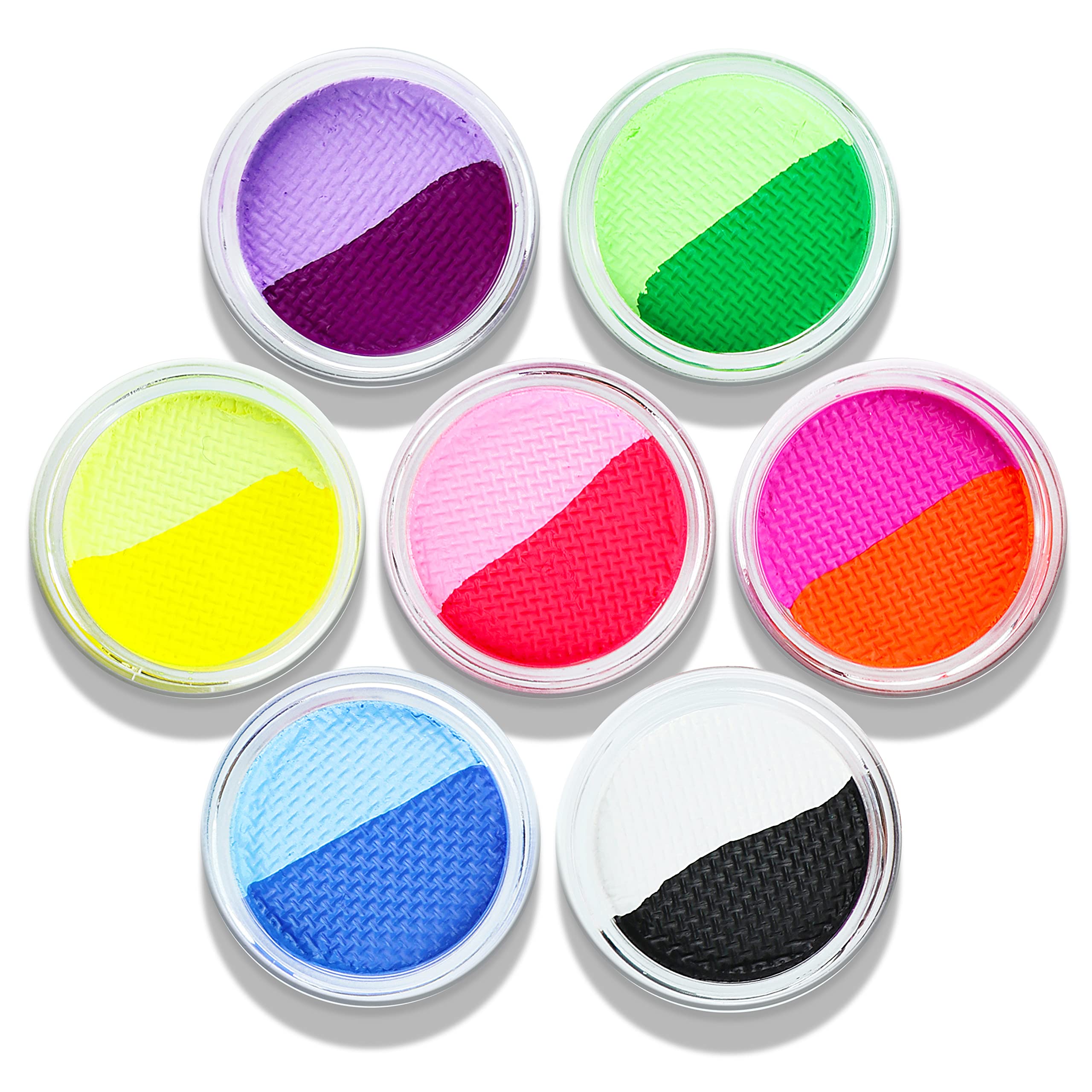 MEICOLY trait œil activé par l'eau, packshot des 14 couleurs lumineuses.