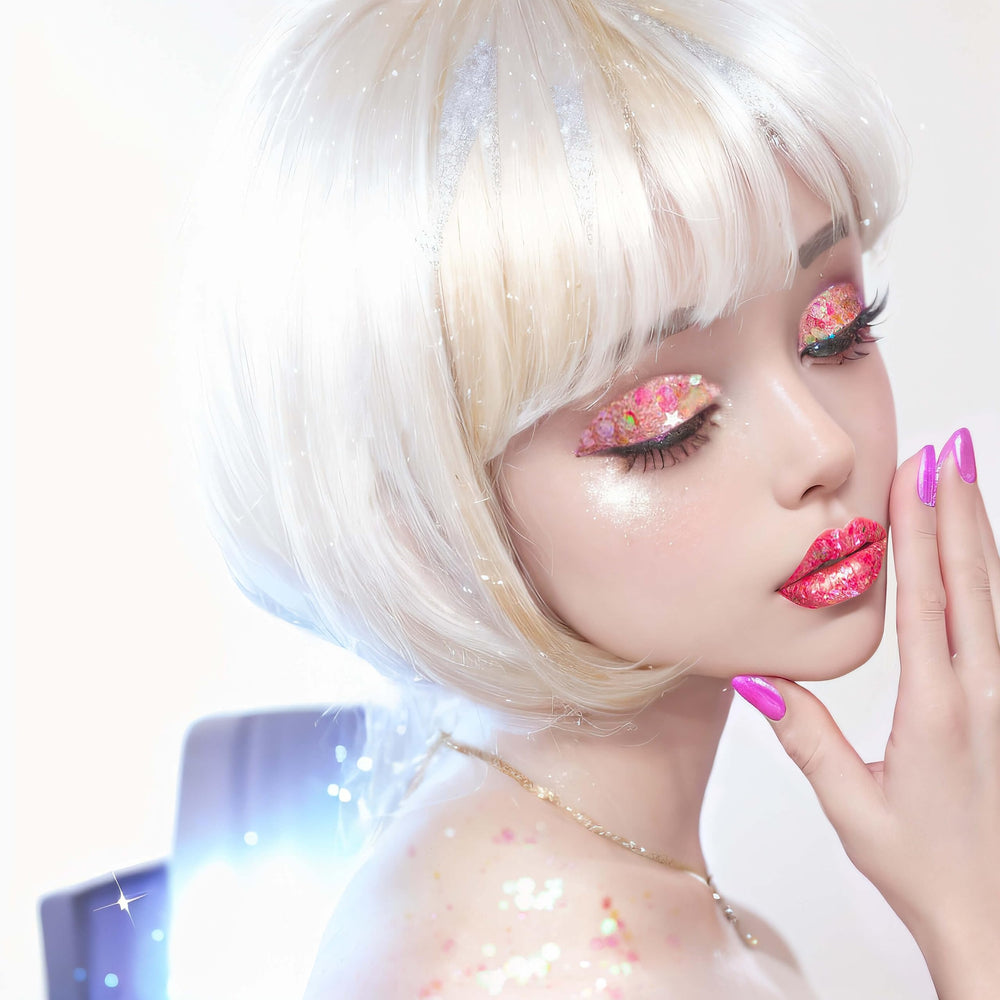 MEICOLY glitter rose pour yeux et lèvres pour style accentué