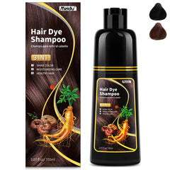 MEIDU Shampoing colorant cheveux brun foncé 3 en 1 dans une bouteille, couleur semi-permanente.