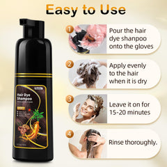 Texture creme du MEIDU colorant-cheveux brun-fonce, pour une application douce.