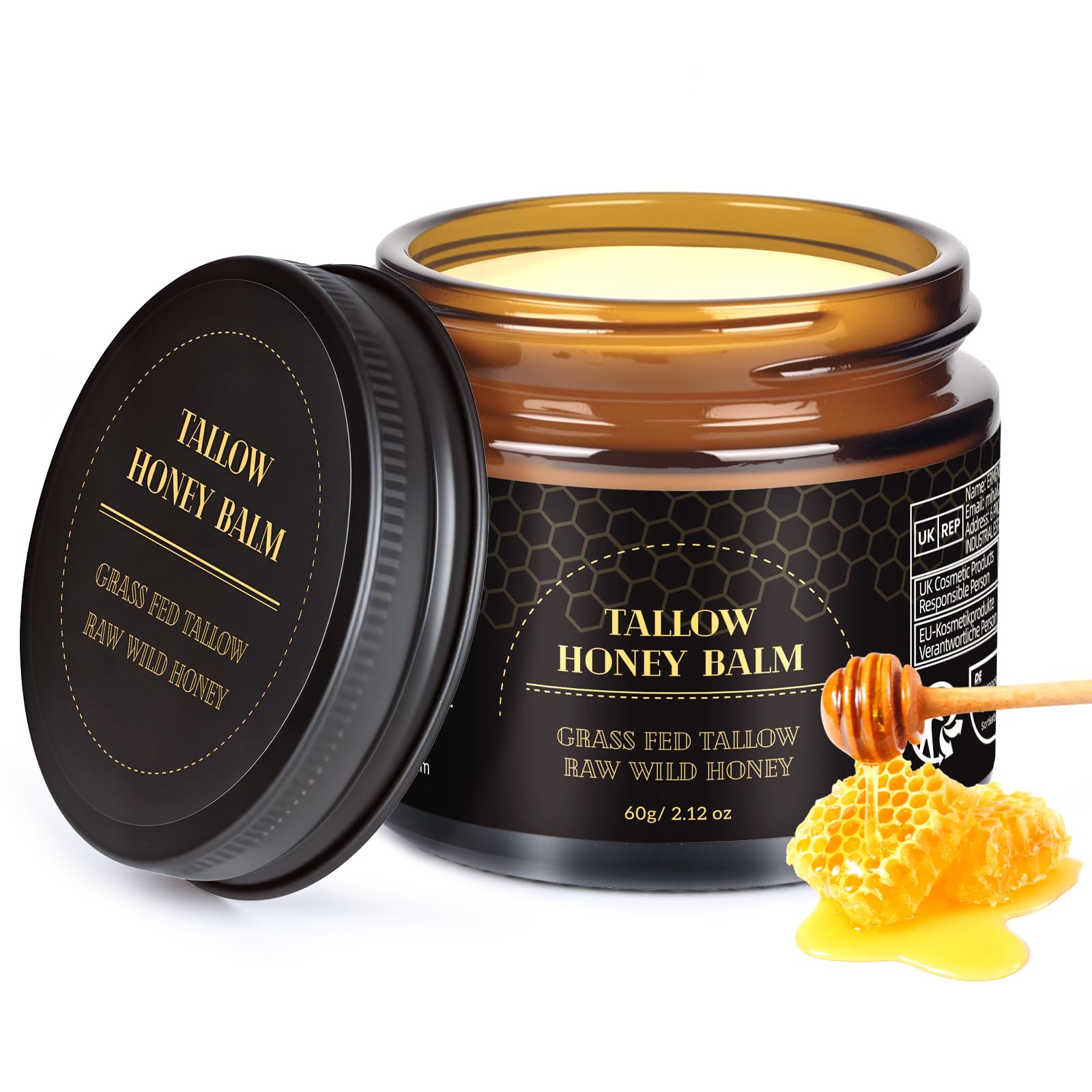 MEIDU baume graisse-boeuf pot-60g, hydratation durable pour la peau.