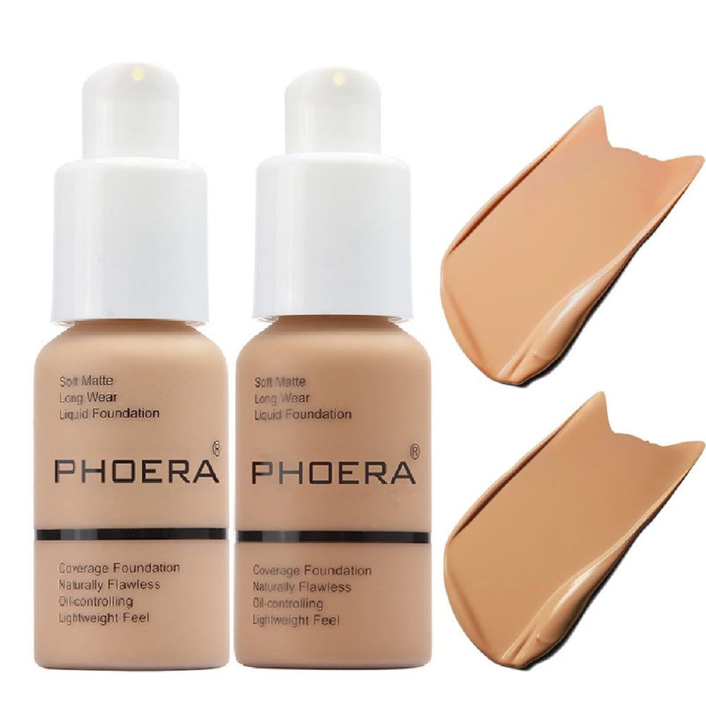 Meifen PHOERA Foundation 104 Buff Beige flacon: couvrance naturelle et tenue toute la journée