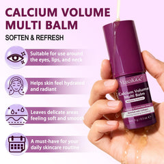 Meifenla Calcium Multi Balm Stick sur le cou, hydratation ciblée.