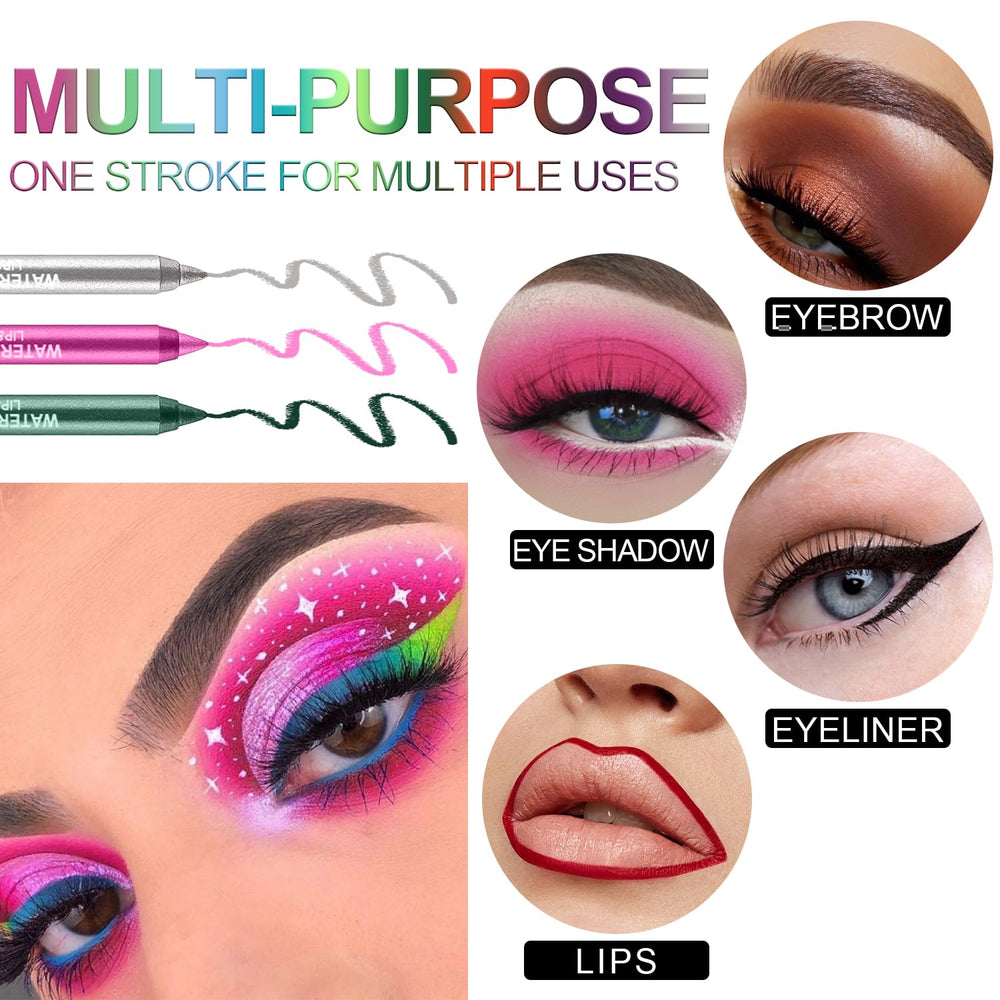 Meilury echantillons-delineants-yeux-colores: nuanciers faciles à combiner pour un look.