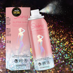 Meilury Spray paillettes: application cheveux et corps pour un éclat arc-en-ciel léger