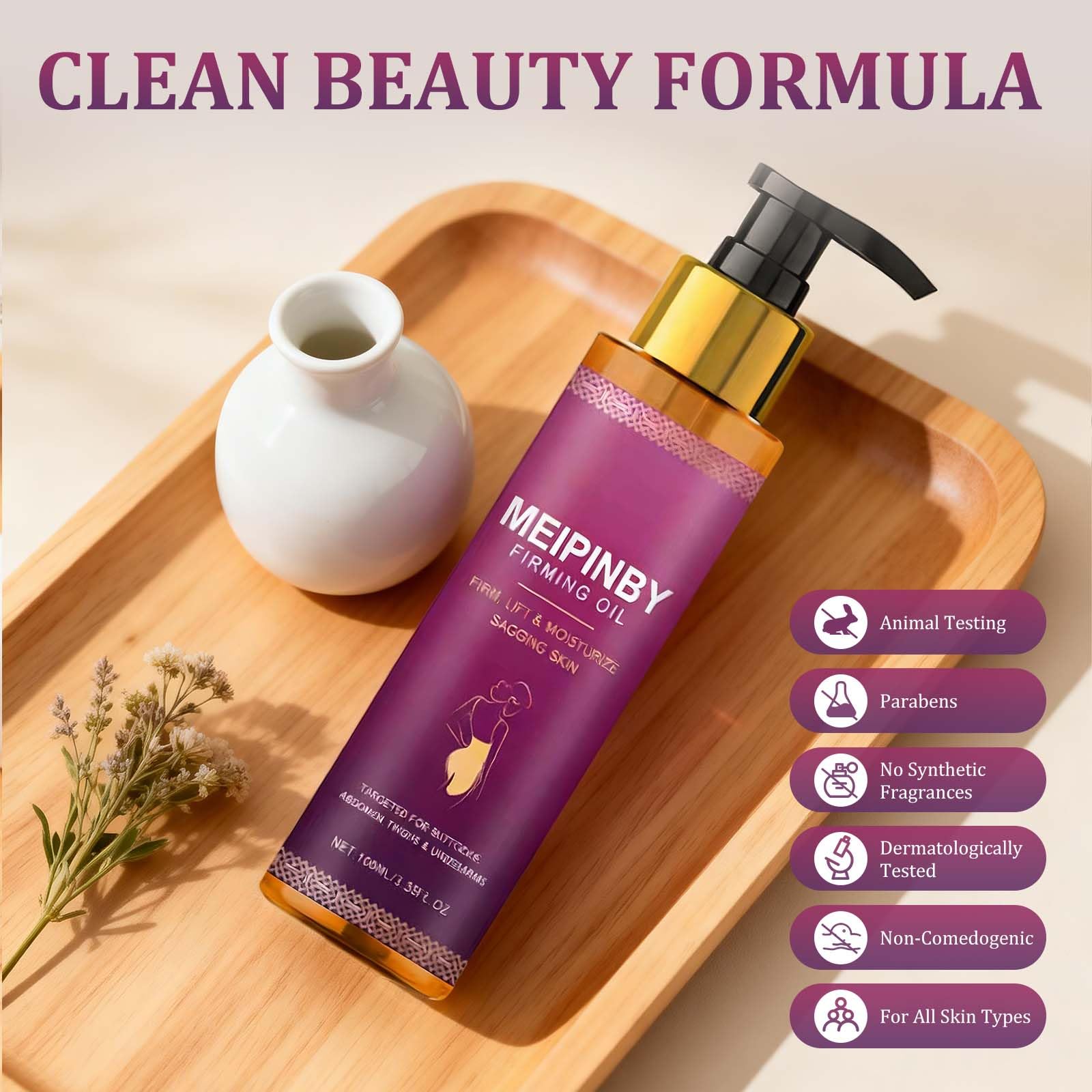 Meipinby Huile-Corps — soin post-douche apaisant et hydratant