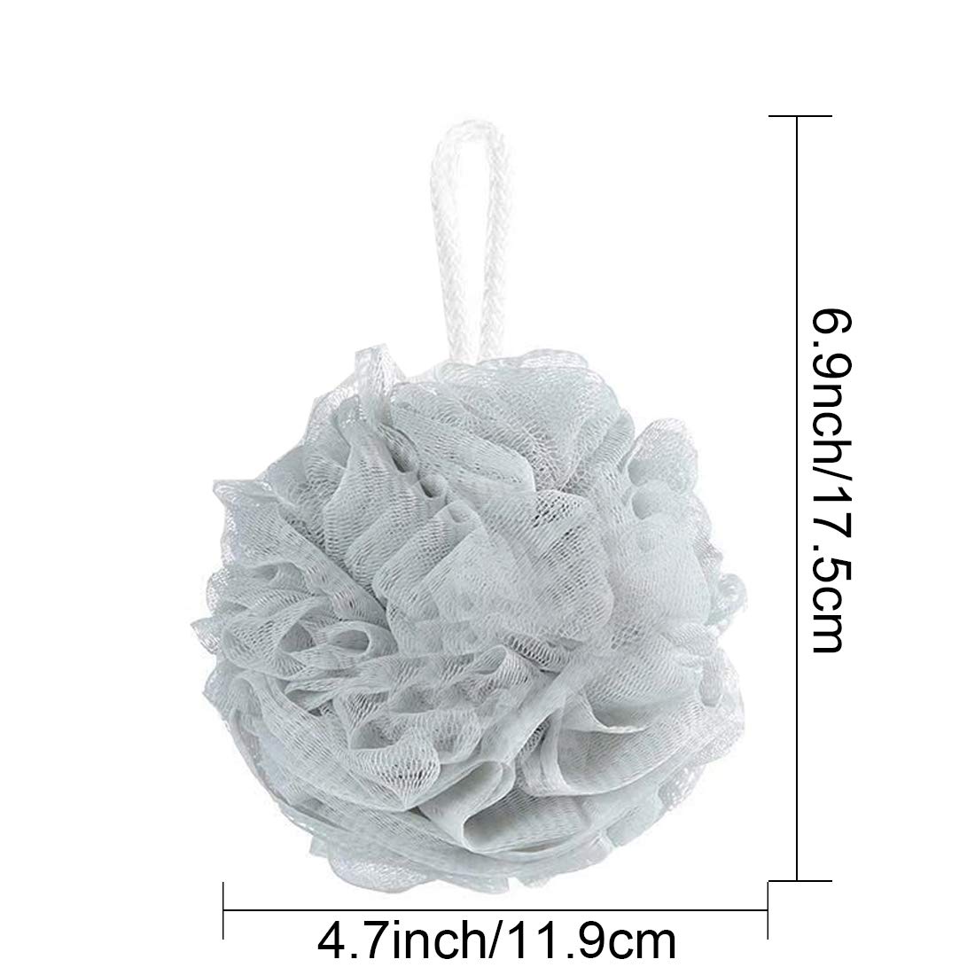 Meirrnyyu éponges douche en maille – taille 17,5 x 12 cm adaptée à la plupart des adultes.