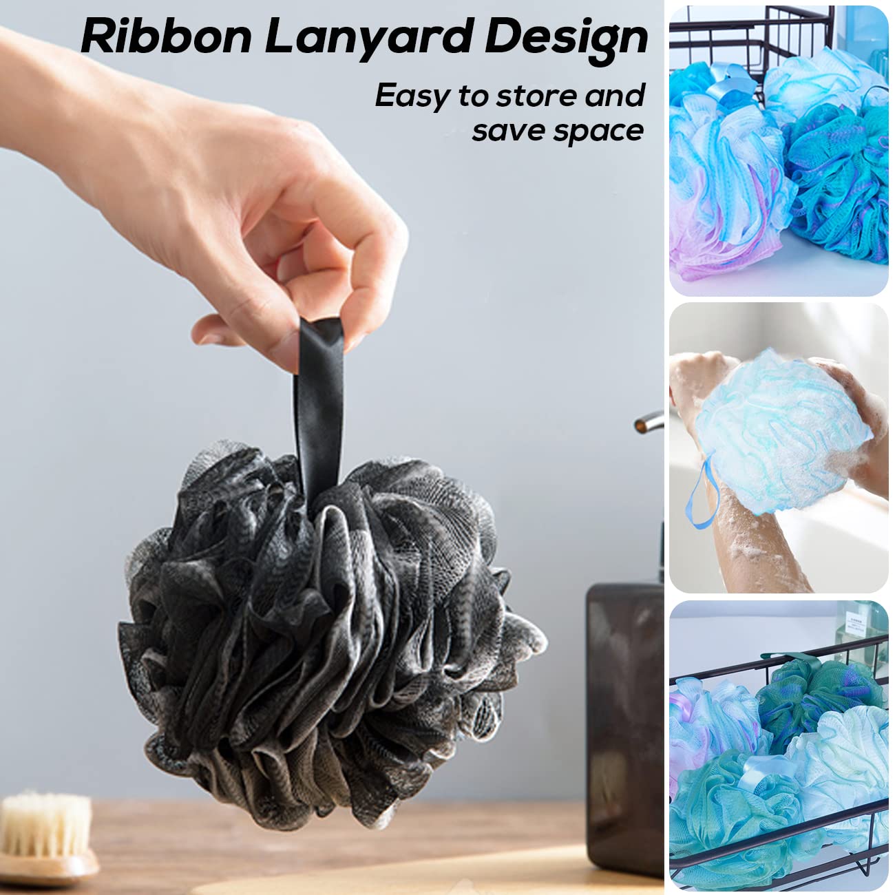 Poufs douche Meirrnyyu multicolores – couleurs élégantes pour toute la famille.
