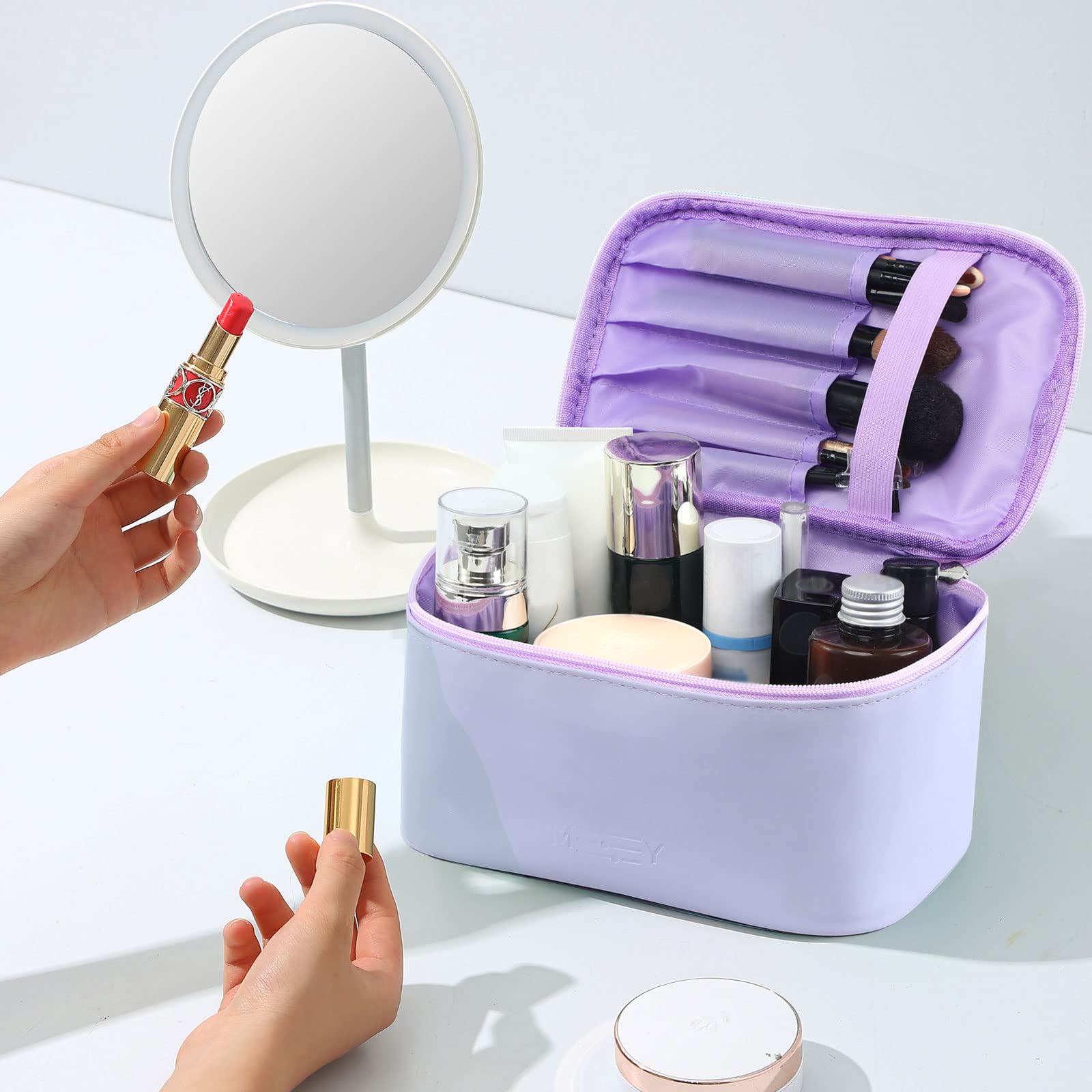 Meiyuuo sac maquillage lavande cadeau idéal — cadeau pratique pour occasions spéciales