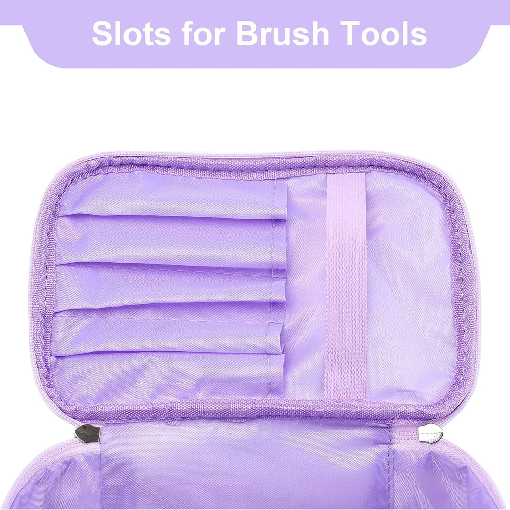 Meiyuuo sac maquillage lavande capacité ample — espace généreux pour maquillage et soins