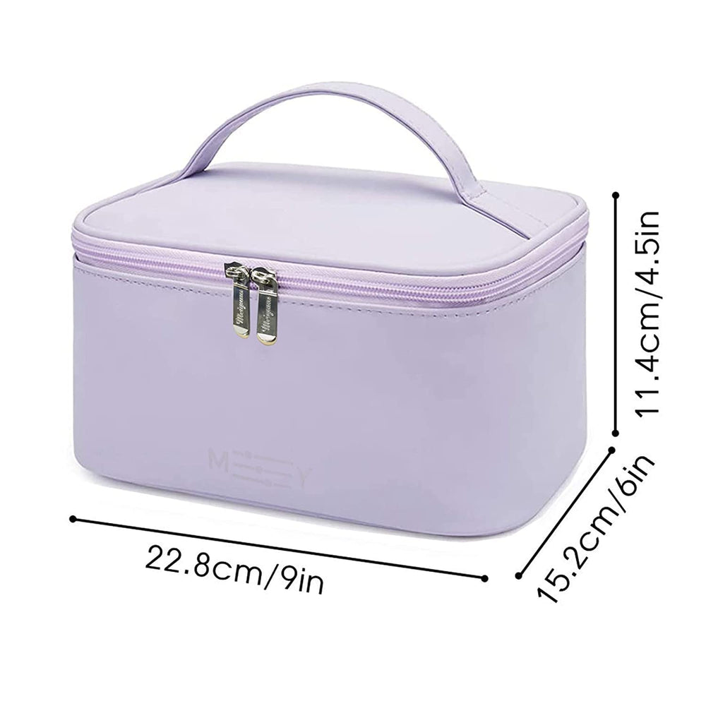 Meiyuuo sac maquillage lavande dimension 9x6x4,5 pouces — s’adapte à la plupart des bagages