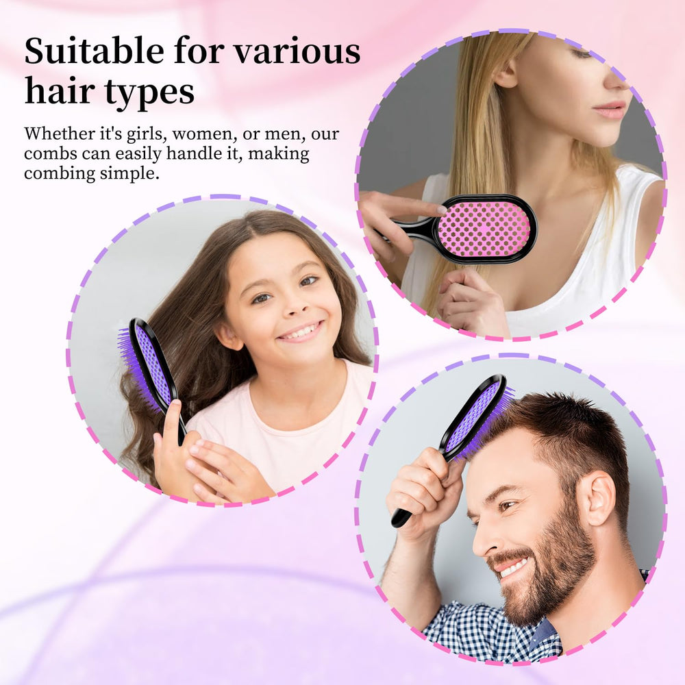 Mejglrc brosse démêlante duo-pack, idéale pour la famille et le voyage