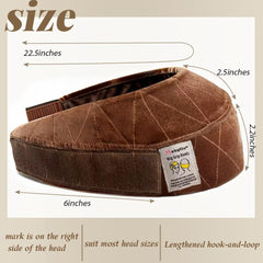 Mekylio bande-maintien-perruque velours caramel: sangle reglable pour un ajustement précis.